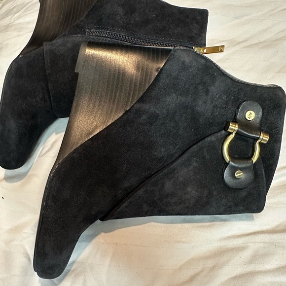 Black Suede Ankle Boots - Picture 7 of 8